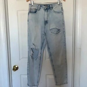 Nasty Gal Redial Distressed Mom Jeans Size 6